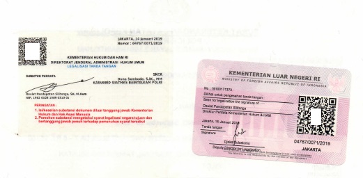 Legalisir Dokumen Kementerian Hukum dan HAM